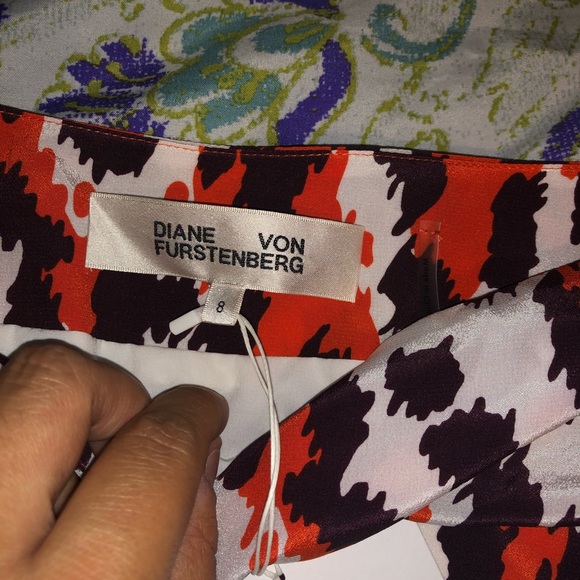 NWT Diane Von Furstenberg Nadia 🐆 print skirt - Picture 7 of 9